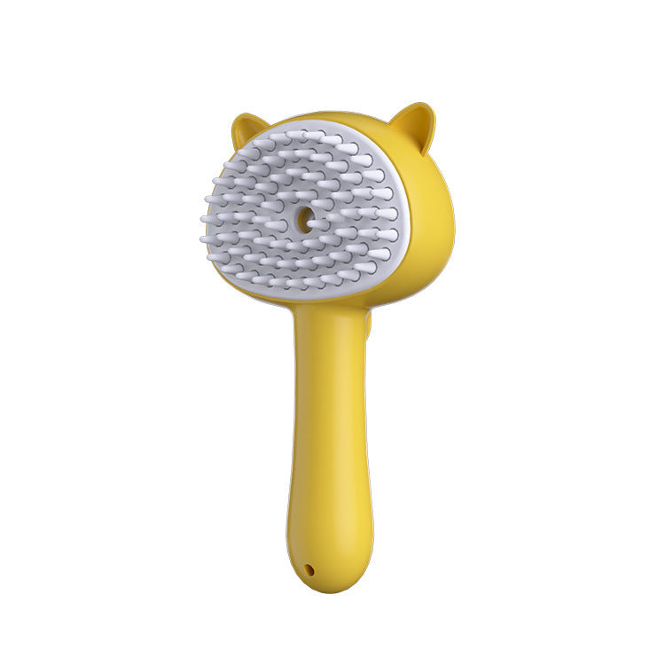 Rechargeable Mist Grooming Brush – Self-Cleaning Slicker for Pets.