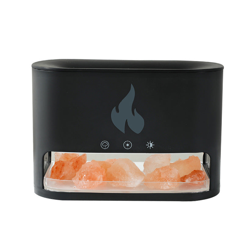 Flame Humidifier & Aromatherapy Lamp – 3D Simulation & Crystal Salt.