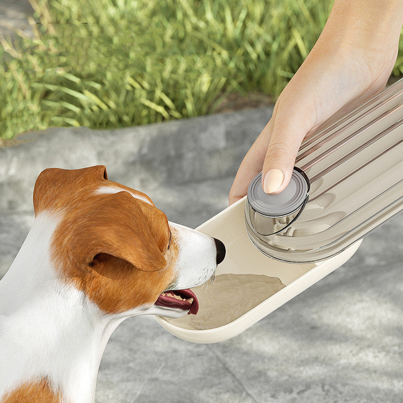 2-in-1 portable pet water and food cup for dog walks.