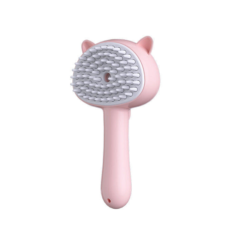 Rechargeable Mist Grooming Brush – Self-Cleaning Slicker for Pets.